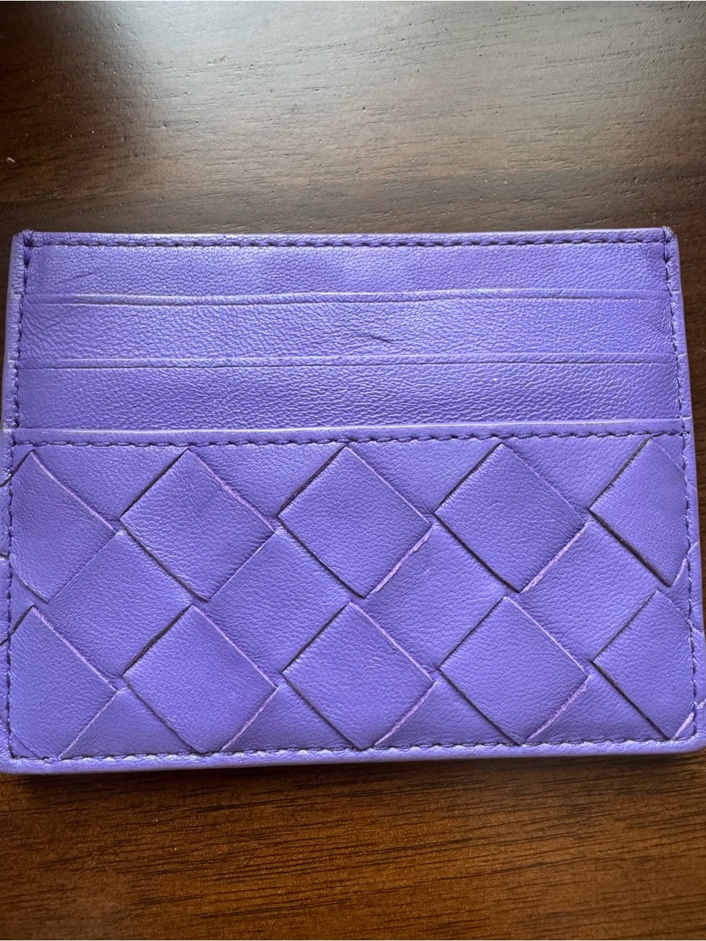 Bottega Veneta Purple Intrecciato Leather Card Case with Original Box & Dust Bag - Picture 7 of 8